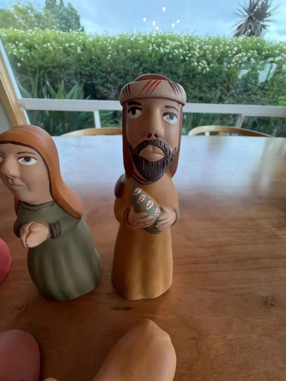 Peruvian Clay Handmade 6 Piece Miniature Nativity Scene